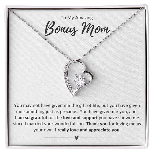 Jewelry To My Amazing Bonus Mom Forever Loved Necklace By Luv Alwayz Gifts For Every Occassion