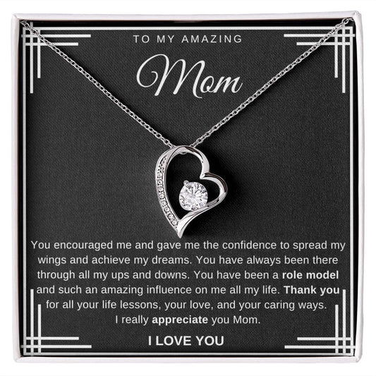 Jewelry To My Amazing Mom Forever Loved Necklace By Luv Alwayz Gifts For Every Occassion