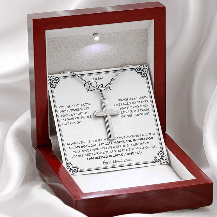 Jewelry To My Dad Cross Chain From Son By Luv Alwayz Gifts For Every Occassion