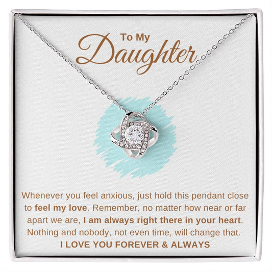 Jewelry To My Daughter Anxiety Luv Knot Necklace By Luv Alwayz Gifts For Every Occassion