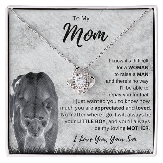 Jewelry To My Mom Loving Mother Luv Knot Necklace By Luv Alwayz Gifts For Every Occassion