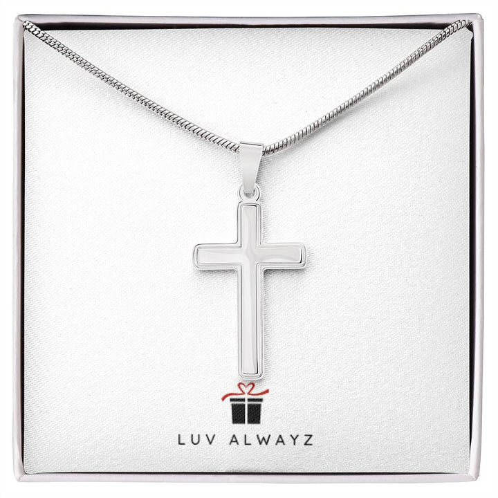 Jewelry Two Tone Box Cross Necklace By Luv Alwayz Gifts For Every Occassion