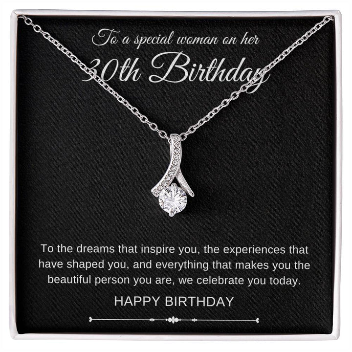 Jewelry White Gold Finish / Standard Box Special woman 30th Birthday Embraced By Luv Necklace By Luv Alwayz Gifts For Every Occassion