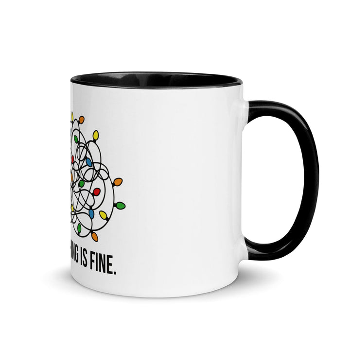 Mugs Black / 11 oz I'm Fine Mug with Color Inside | Christmas Gifts By Luv Alwayz Gifts For Every Occassion