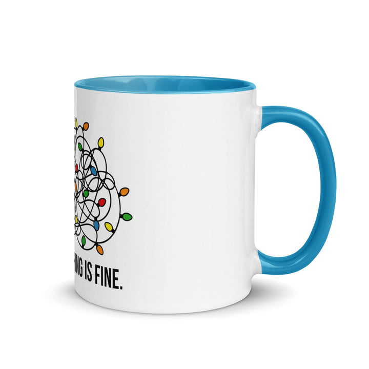 Mugs Blue / 11 oz I'm Fine Mug with Color Inside | Christmas Gifts By Luv Alwayz Gifts For Every Occassion