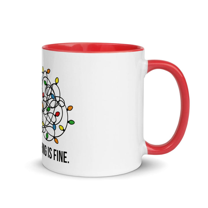 Mugs Red / 11 oz I'm Fine Mug with Color Inside | Christmas Gifts By Luv Alwayz Gifts For Every Occassion