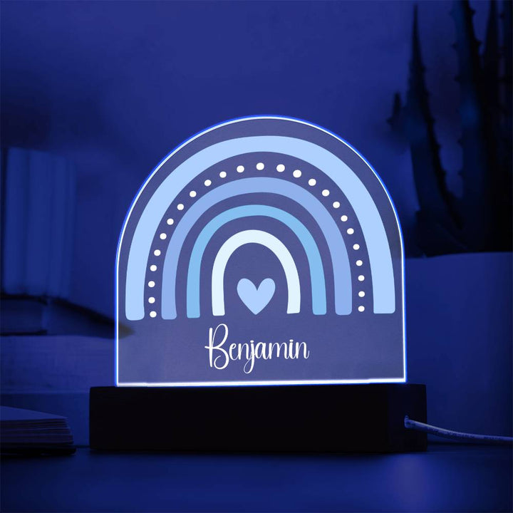 Plaque Personalised Rainbow Boys Name Night Light By Luv Alwayz Gifts For Every Occassion