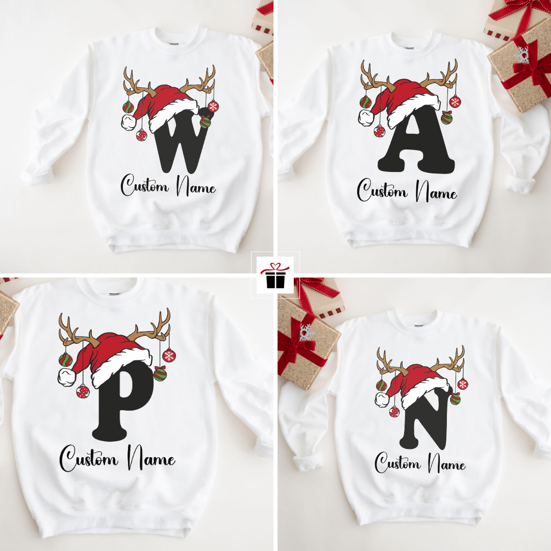 Sweatshirt Reindeer Hat Christmas Novelty Unisex Sweatshirt By Luv Alwayz Gifts For Every Occassion