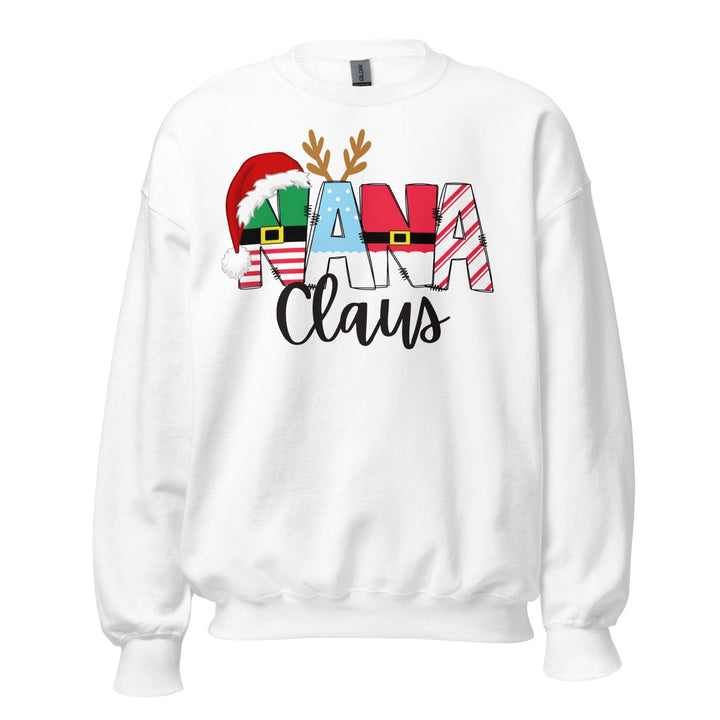 Sweatshirts White / S Nana Claus Sweatshirt By Luv Alwayz Gifts For Every Occassion