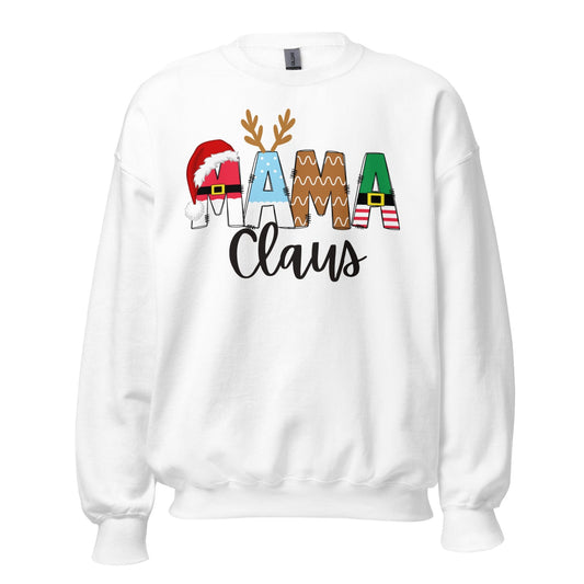 White / S Mama Claus Sweatshirt By Luv Alwayz Gifts For Every Occassion